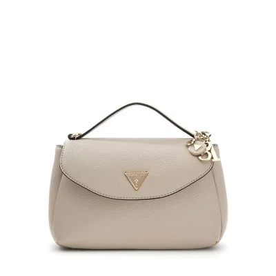 GUESS  sac à épaule bandoulière sac à main Evie Top Handle Flap Bag Light Taupe écru
