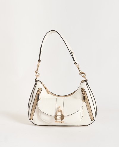 GUESS  Sac &agrave; &eacute;paule blanc pour femme - Jessa Shoulder Bag 335767