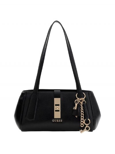 GUESS  Sac &agrave; &eacute;paule noir pour femme - Brooke Shoulder Satchel Bag 330377