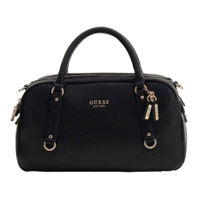 GUESS  Sac &agrave; main noir pour femme - Marsha Box Satchel 333793