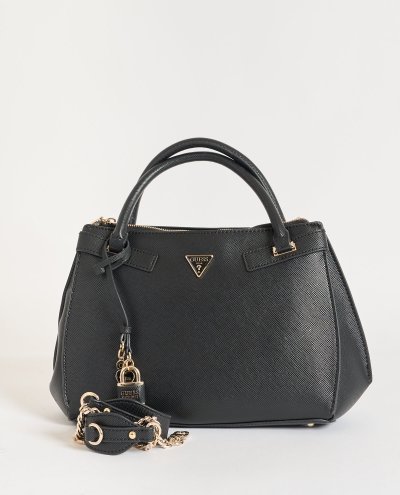 GUESS  Sac &agrave; main noir pour femme - Serenova Girlfriend Satchel 333111