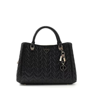 GUESS  Sac &agrave; main noir pour femme - Stacey Girlfriend Satchel 348938