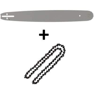 GT GARDEN Guide 20 pouces (50 cm) avec cha&icirc;ne 76 maillons pour tron&ccedil;onneuse