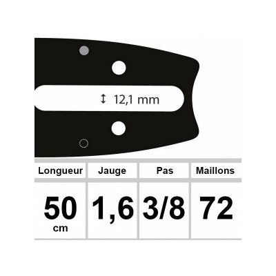  Guide cha&icirc;ne 0.063" 1.6 mm 3/8" OZAKI