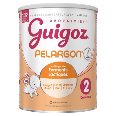 GUIGOZ  pelargon 2 lait infantile 2&egrave;me &acirc;ge 780g
