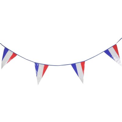 BOLAND Guirlande &agrave; fanions drapeaux supporter France 10 m