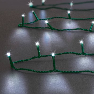 FEERIC LIGHT & CHRISTMAS Guirlande de no&euml;l 500 leds fil vert blanc froid - feeric christmas