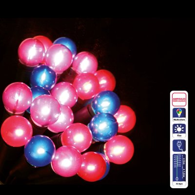 FEERIC LIGHTS AND CHRISTMAS Guirlande De No&euml;l Lumineuse Perles - 50 Led - Multicolore