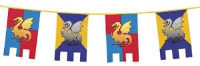 BOLAND Guirlande Fanions Dragon- 6m - D&eacute;guisements et f&ecirc;tes