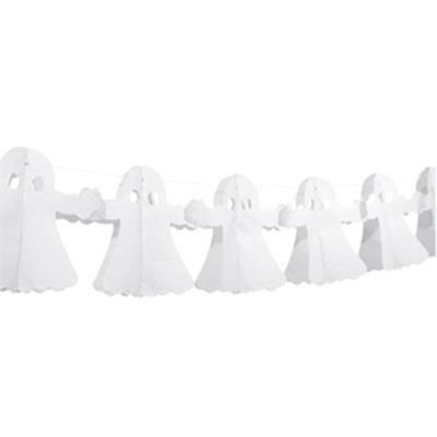 GENERIQUE Guirlande fant&ocirc;me papier halloween (4 m) horreur