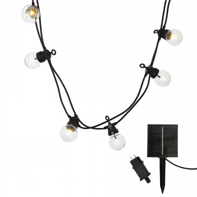 LUMISKY Guirlande guinguette party clear 20 Noir Plastique 8.7 m - Noir