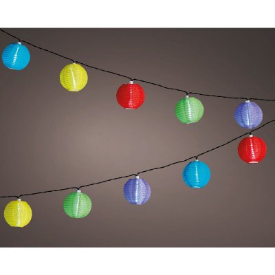 JARDIDECO Guirlande lanternes chinoises 10 LEDs Multicolore - 