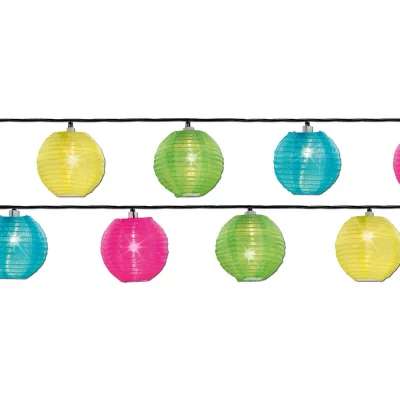JARDIDECO Guirlande lanternes chinoises 20 LEDs Multicolore - 