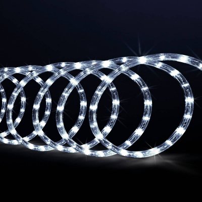 JARDIDECO Guirlande lumineuse ext&eacute;rieur Tube LED 8 Fonctions 6 m Blanc