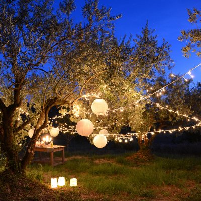 LUMI JARDIN Guirlande lumineuse solaire YOGY SOLAR WARM 200 Noir Plastique 16.3M