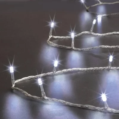 FEERIC LIGHTS & CHRISTMAS Guirlande programmable 200 LED 20 m&egrave;tres blanc froid FT