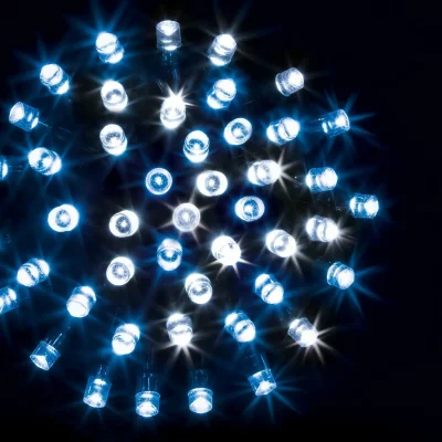 FEERIC LIGHTS & CHRISTMAS Guirlande programmable 300 LED 30 m&egrave;tres blanc froid & bleu FT