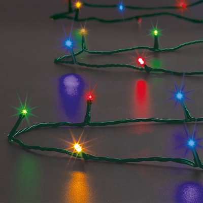 FEERIC LIGHTS & CHRISTMAS Guirlande solaire multicolore 100 LED 10 m&egrave;tres ext/int