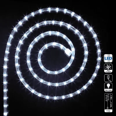FEERIC LIGHTS & CHRISTMAS Guirlande tube LED d'ext&eacute;rieur - 18 m. - Blanc froid
