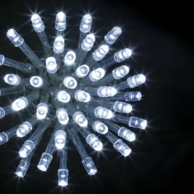 FEERIC CHRISTMAS Guirlandes lumineuses led programmables blanc froid 50 m&egrave;tres
