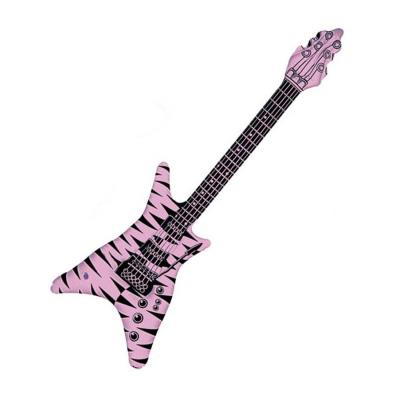GENERIQUE Guitare rock gonflable rose fluo Taille Unique