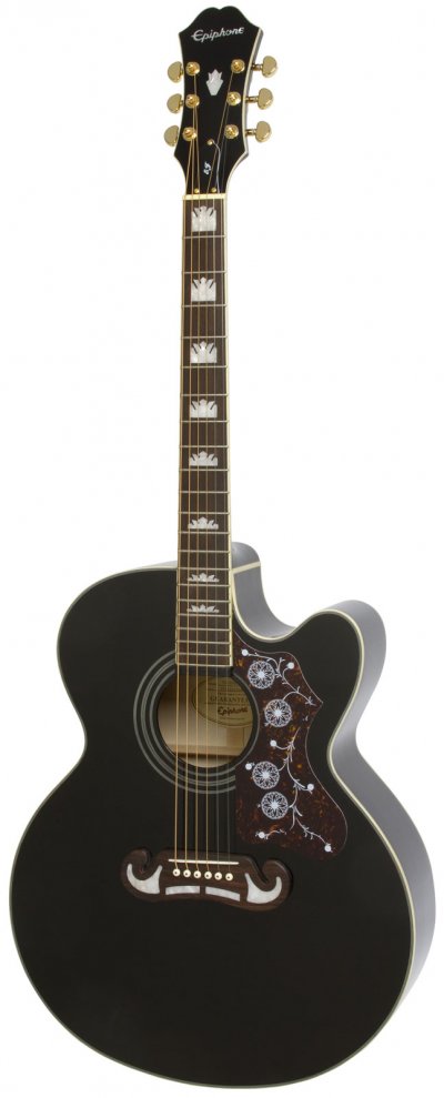 EPIPHONE Guitares &eacute;lectro acoustiques  EJ200CE BLACK Folk &eacute;lectro