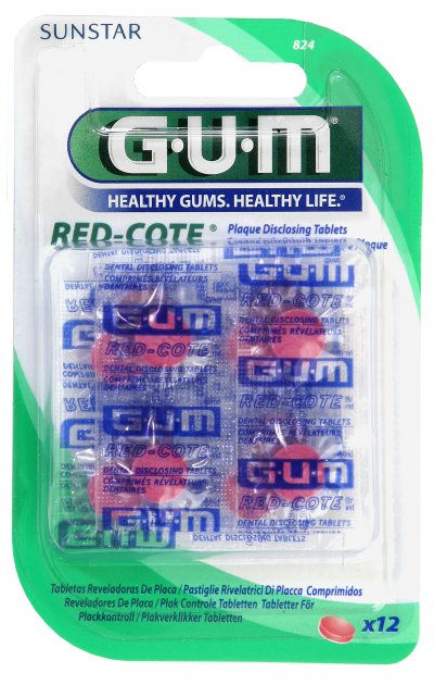 GUM  Accessoires R&eacute;v&eacute;lateur de Plaque Dentaire 12 pastilles