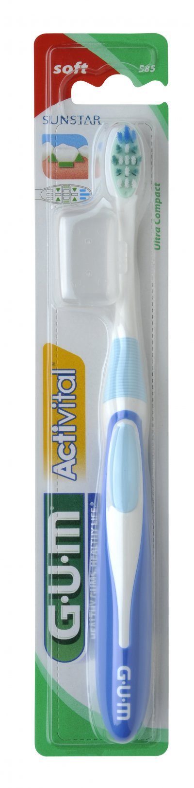 GUM  ACTIVITAL 581 - Brosse &agrave; Dents Ultra-Compact Souple