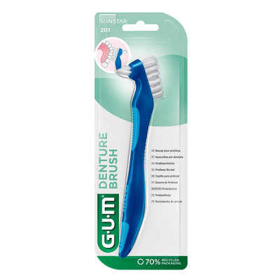 GUM  Brosse &agrave; Dents N&deg;201 Sp&eacute;cifique Proth&egrave;se