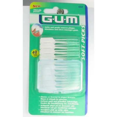 GUM  Brossette Interdentaire Soft Picks Original Medium 40 unit&eacute;s