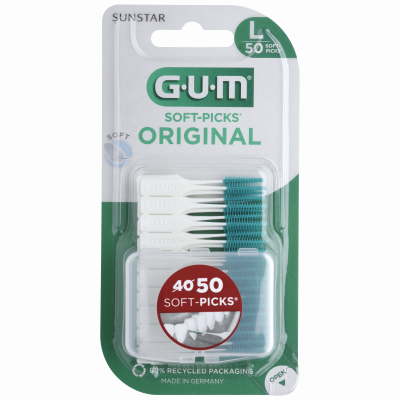 GUM  brossettes interdentaires soft picks original large 634 lot de 50