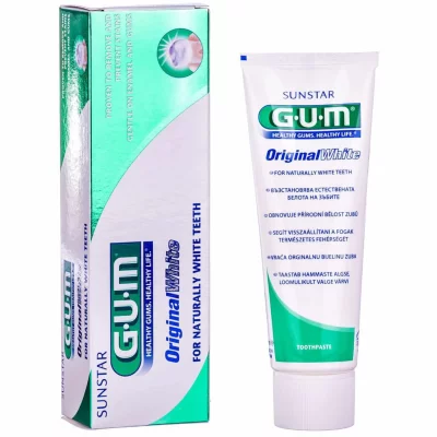 SUNSTAR GUM Gum Dentifrice Original White Blancheur 75ml