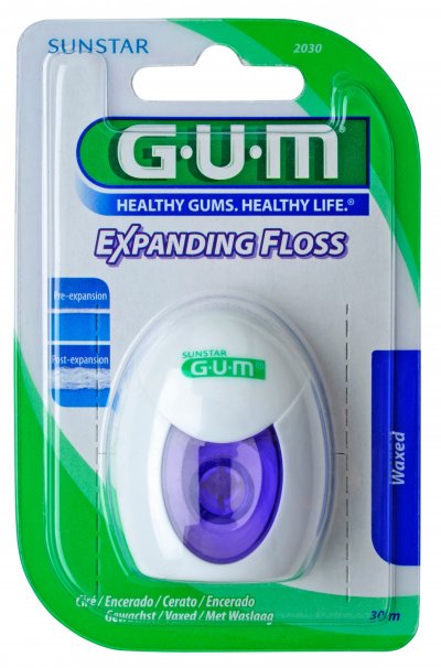 GUM  EXPANDING FLOSS 2030 - Fil Dentaire, 30 m&egrave;tres