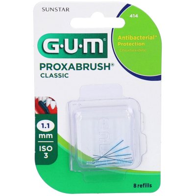 GUM  n&deg;414 Brossettes interdentaires proxabrush classic 1mm x 8