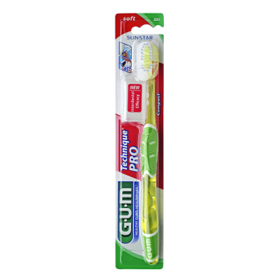 GUM  TECHNIQUE PRO 525 - Brosse &agrave; Dents Souple, 1 unit&eacute;