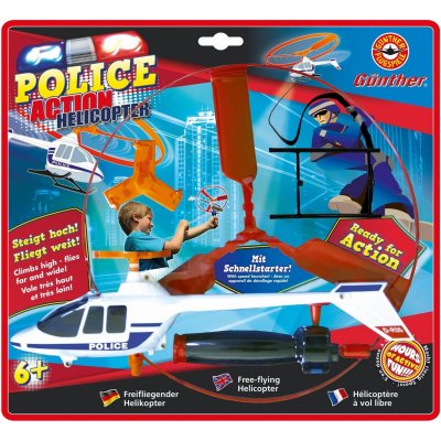 GUNTHER G&uuml;nther h&eacute;licopt&egrave;re Police junior 27 cm rouge/blanc/bleu 2-pi&egrave;ces