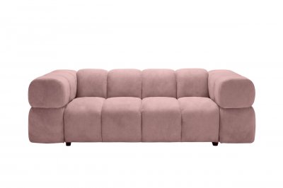 CASANOVA PARIS Gustave - Canap&eacute; Droit Velours Lisse 3 Places Rose