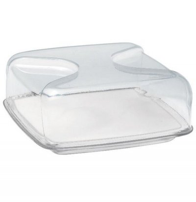 GUZZINI  - Cloche &Agrave; Fromage Carr&eacute;e 25.5cm Transparent - 27000000