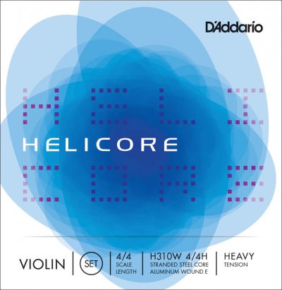 D ADDARIO AND CO H310W 4/4H - Jeu de cordes avec corde de Mi &agrave; filet violon Helicore, manche 4/4, Heavy