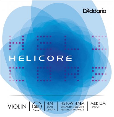 D ADDARIO AND CO H310W 4/4M - Jeu de cordes violon - corde de Mi &agrave; filet - Helicore, manche 4/4, Medium