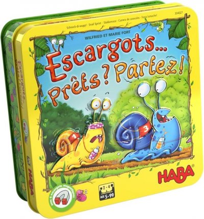 HABA  jeu de plateau Snail race 30-pi&egrave;ces FR 