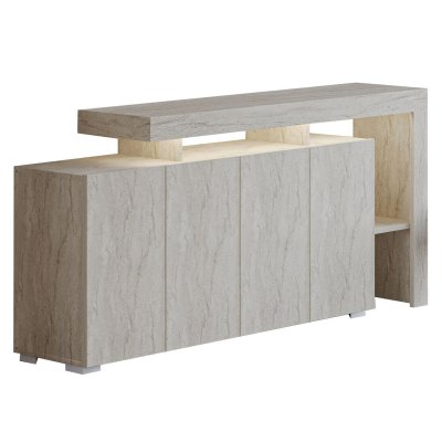 HABITAT ET JARDIN Buffet en Bois Beliz - 170 x 35 x 80 cm - Travertin