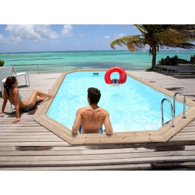 HABITAT ET JARDIN  Piscine bois Cordoue - 3.48 x 2.15 x 1.18 m