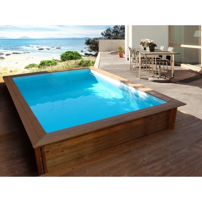 HABITAT ET JARDIN  Piscine bois rectangle Toledo - 3.00 x 2.00 x 0.71 m