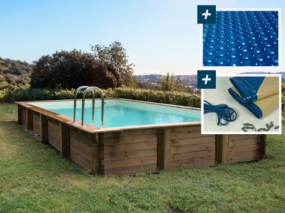 HABITAT ET JARDIN  Piscine Bois Tampa 145 7.20x4.20xH1.44m