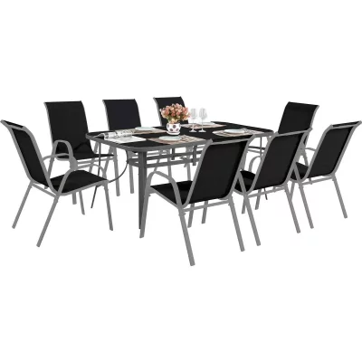 HABITAT ET JARDIN  Salon de jardin Cordoba + Tropic 8 personnes
