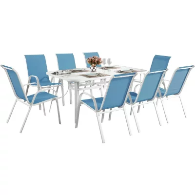 HABITAT ET JARDIN  Salon de jardin Cordoba XL 180 - Phoenix - Bleu