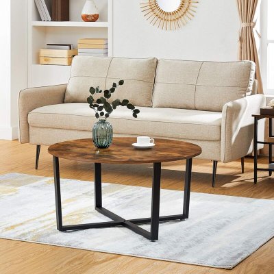 Habitat et Jardin Table Basse 88x47 cm - Marron rustique
