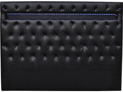 HABITAT ET JARDIN  - T&ecirc;te de lit D&eacute;co led - 149 cm - Noir