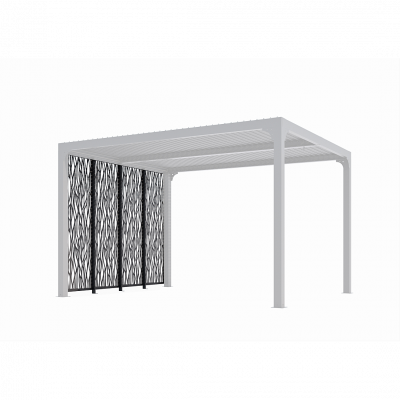 HABRITA  4 panneaux brise-vues pour pergola bioclimatique  - 3 m